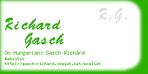 richard gasch business card